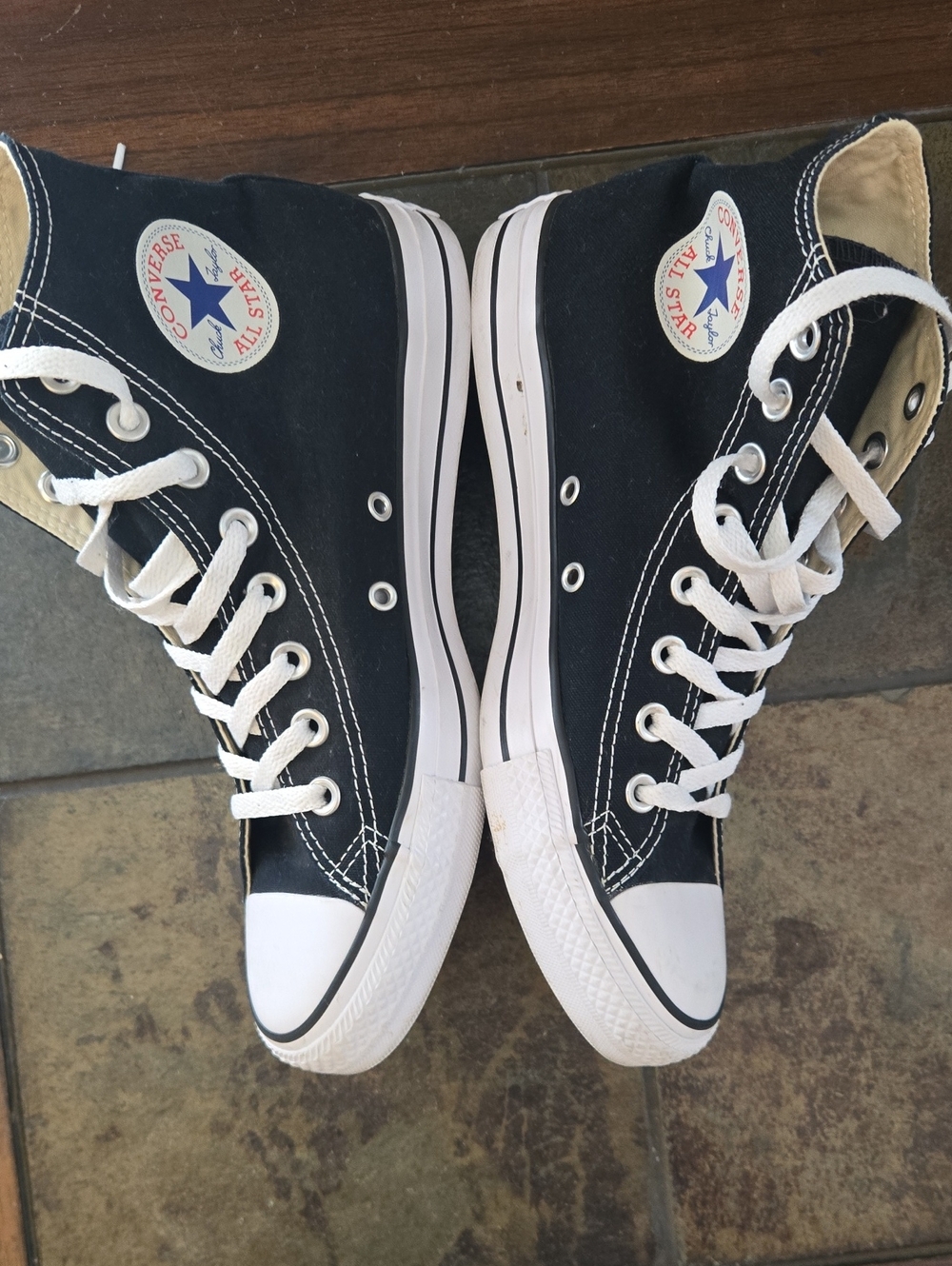 Converse Black and White High Top Sneakers